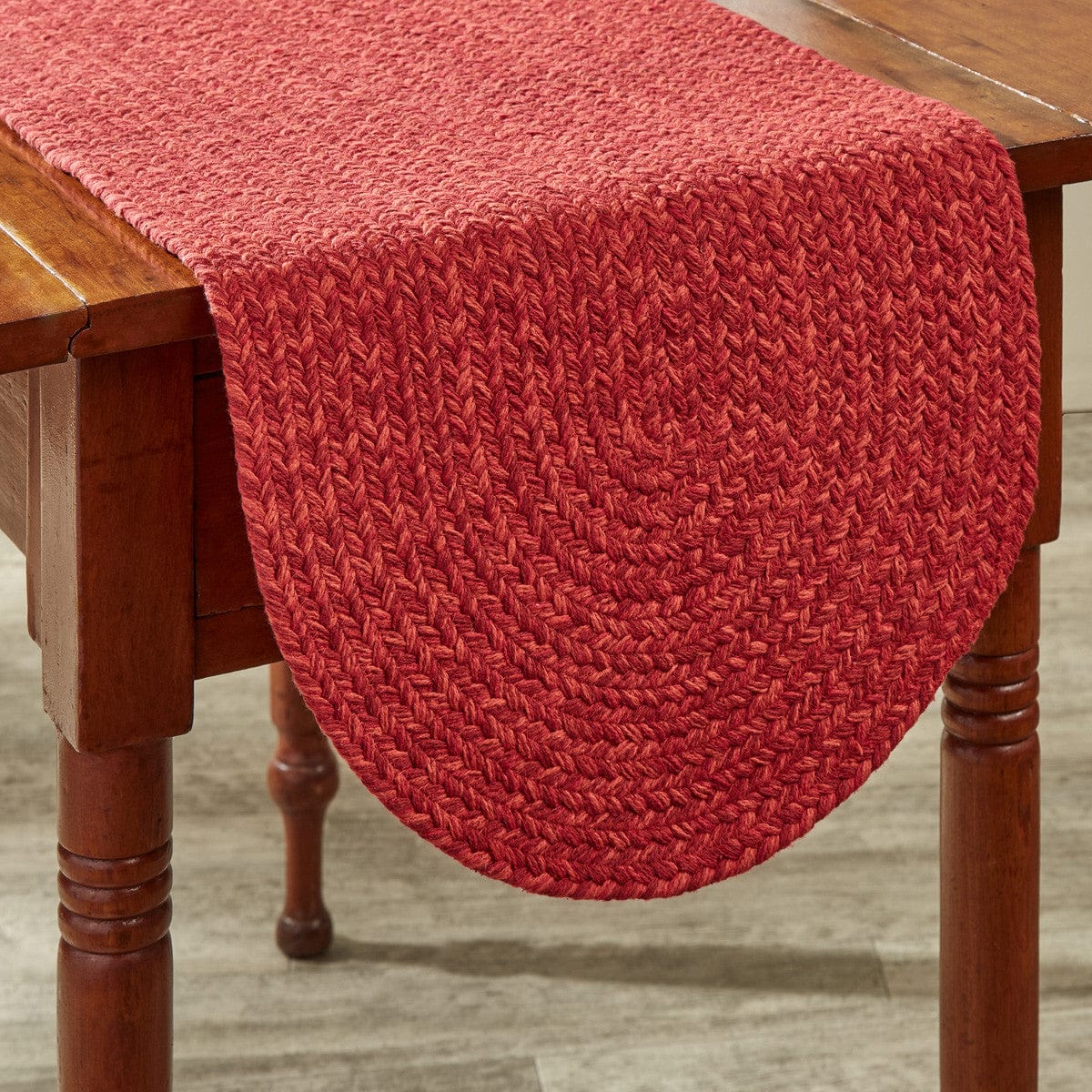 Spice Bin - Paprika Braided Table Runner 54" Long