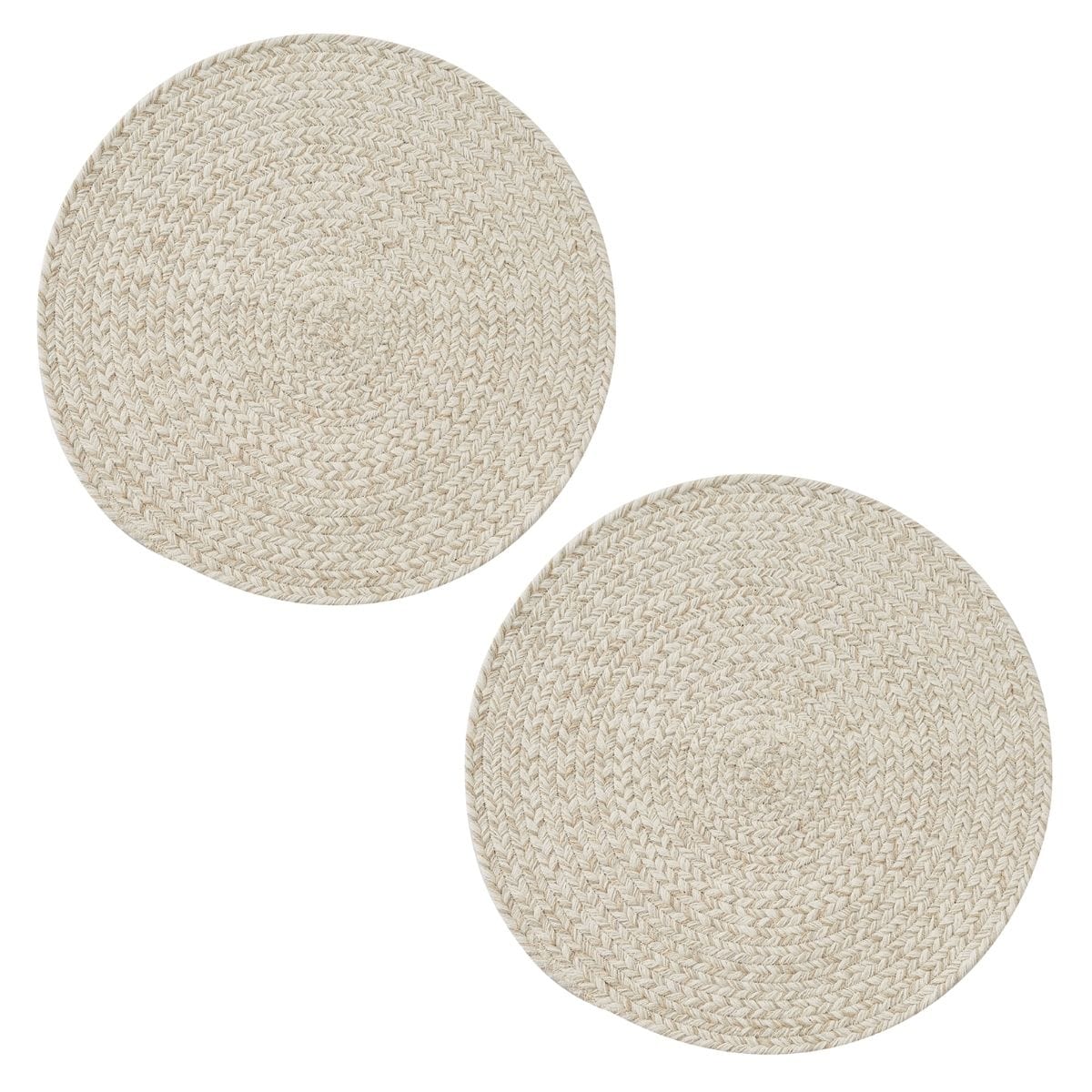 Spice Bin - Sea Salt Braided Placemat Round Set of 2