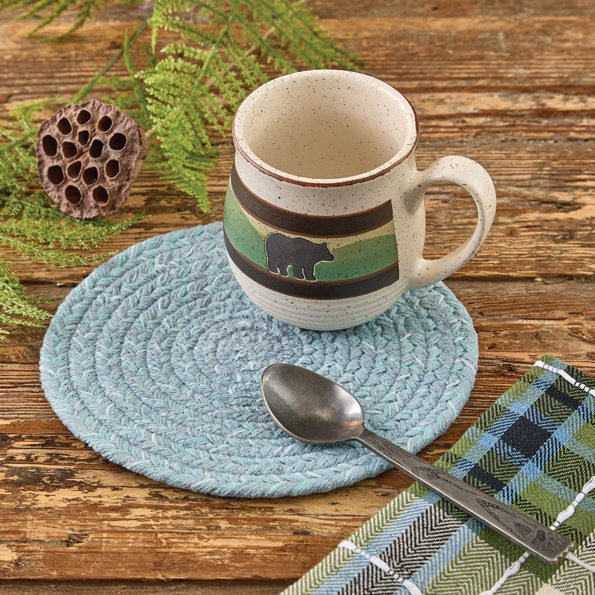 Spice Bin - Spice Island Braided Trivet Round Set of 2