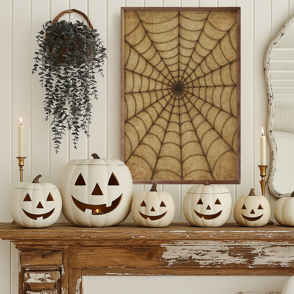 Kendrick Home Walnut Frames Spider Web