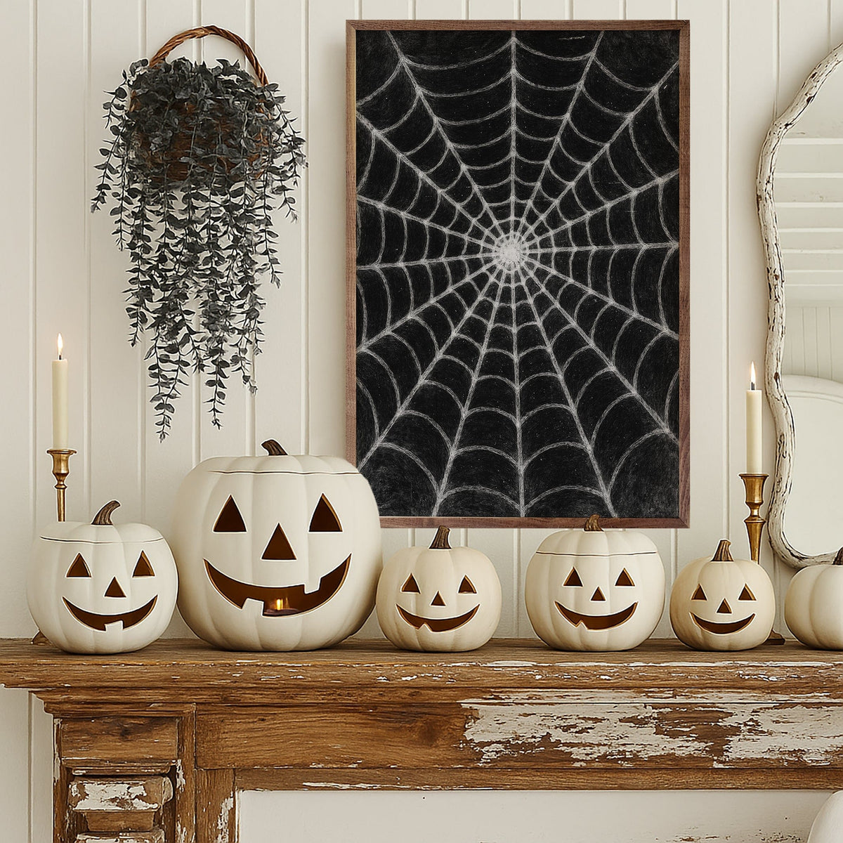 Kendrick Home Walnut Frames Spider Web