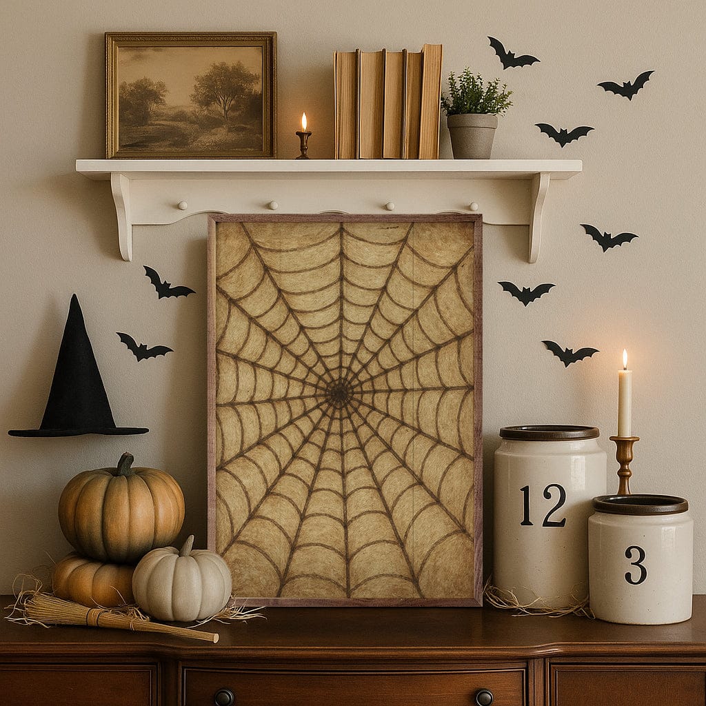 Kendrick Home Walnut Frames Spider Web