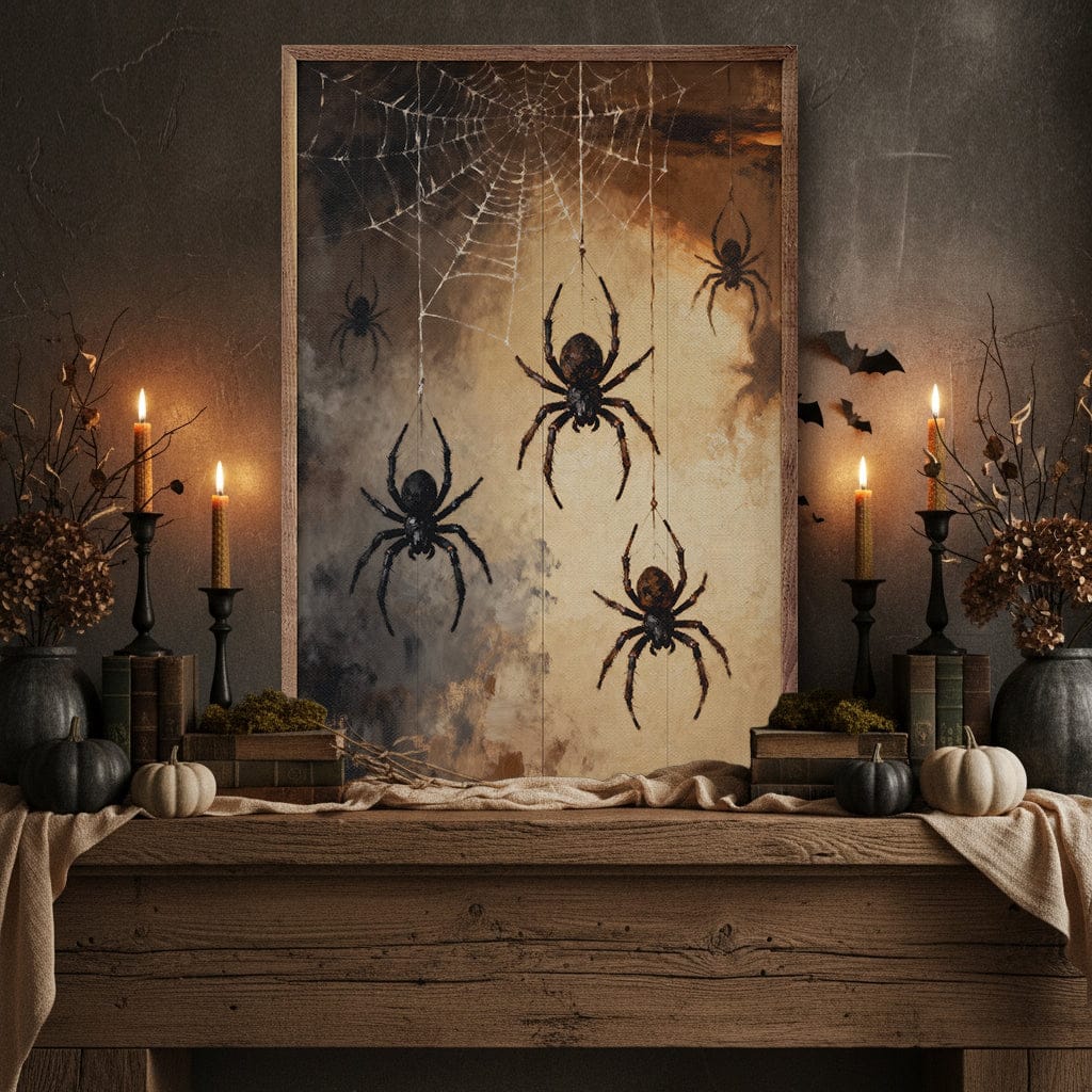 Kendrick Home Walnut Frames 5x8 Spiders Brown