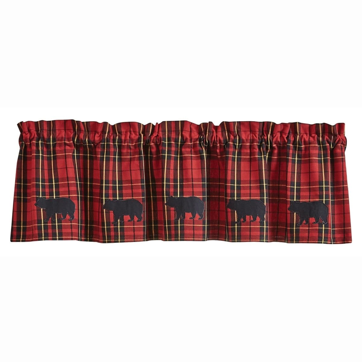 Sportsman Plaid Appliqued Valance Lined-Park Designs-The Village Merchant