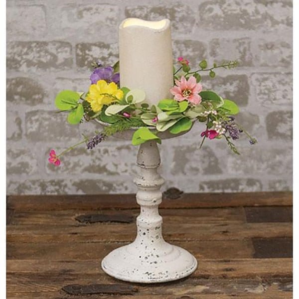 Spring Mix Blossoms Candle Ring / Wreath 3.5&quot; Inner Diameter-CWI Gifts-The Village Merchant