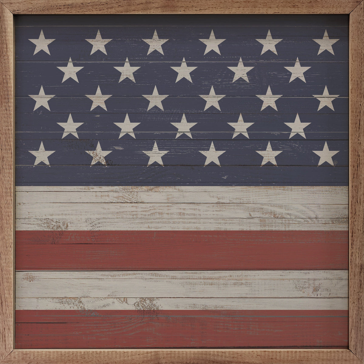Square Flag Printed and Framed Wall Sign