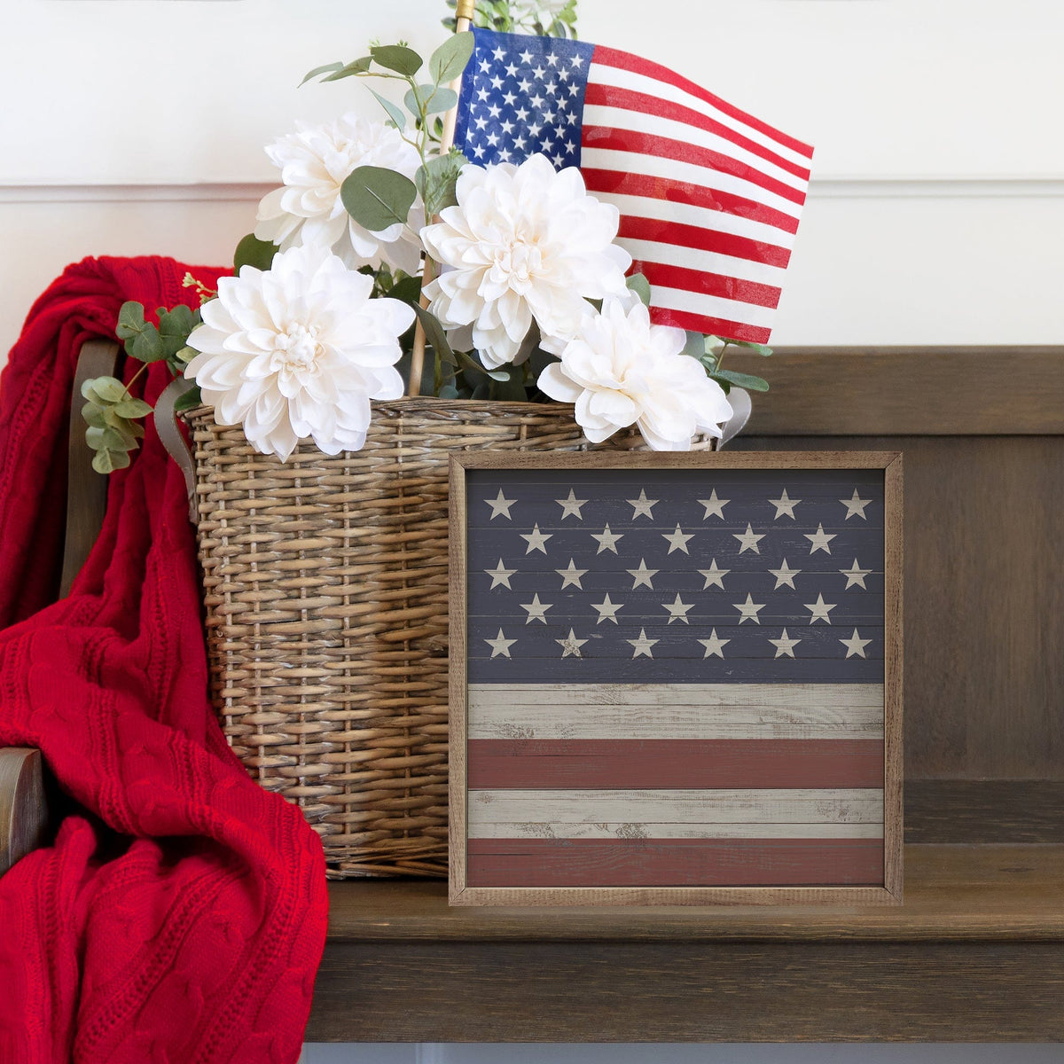 Square Flag Printed and Framed Wall Sign