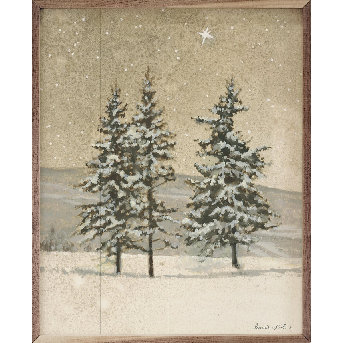 Kendrick Home Walnut Frames 8x10 Star Bright Without Verse By Bonnie Mohr Printed and Framed Wall Sign