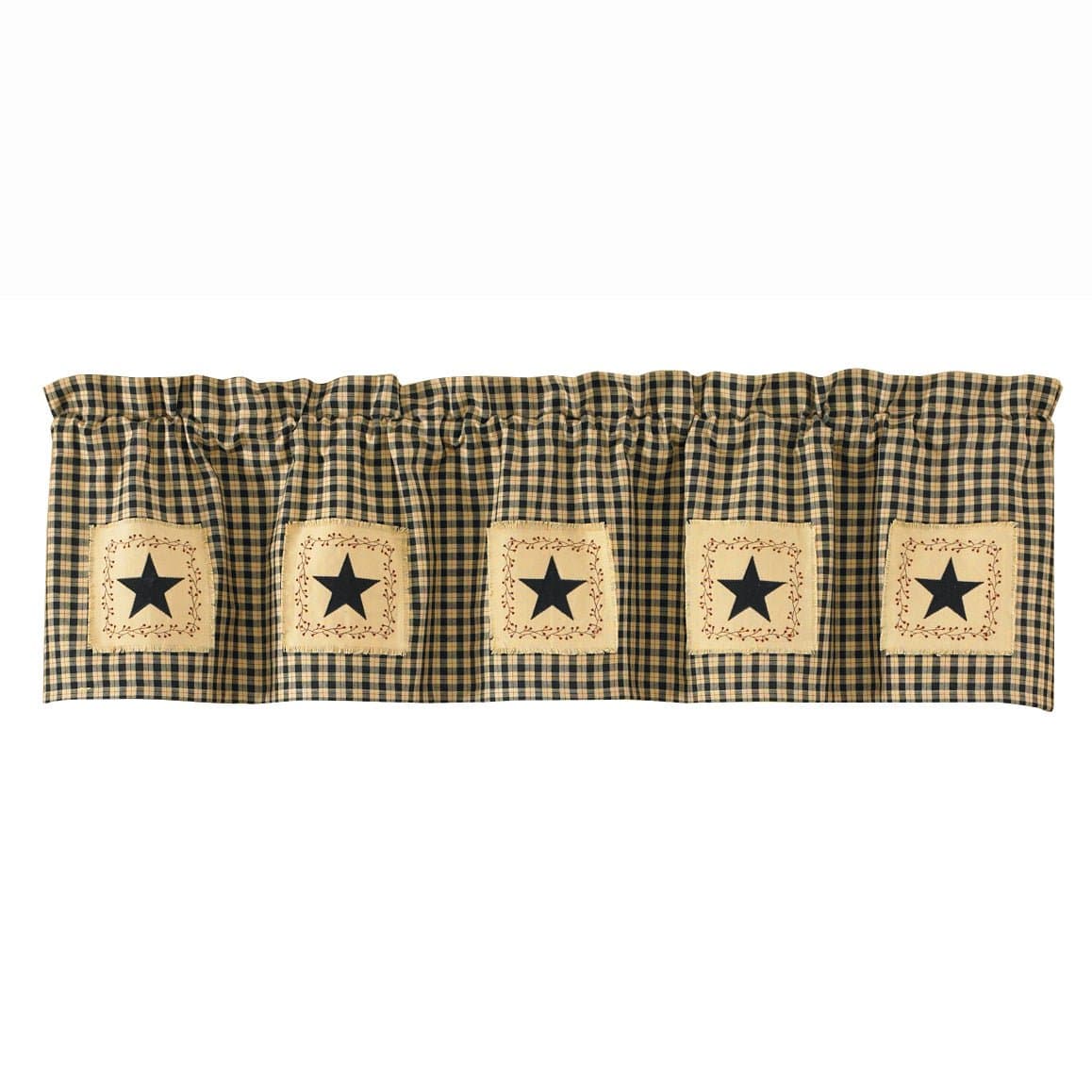 Star Patch Valance Lined-Park Designs-The Village Merchant