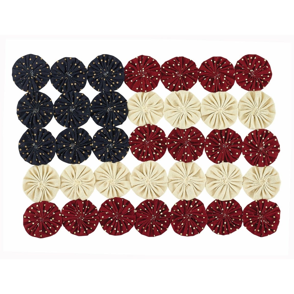 Star Spangled Yoyo Flag Accent Mat Rectangle-Park Designs-The Village Merchant