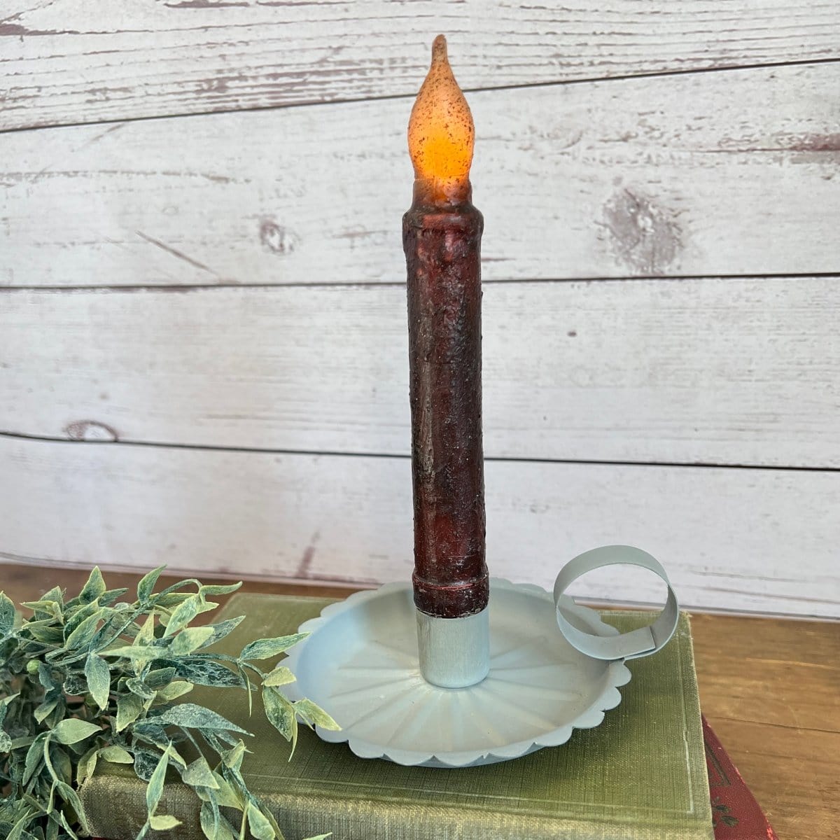 Starburst Candle Pan In Gray Candle Holder For Taper Candles-Pine Creek-The Village Merchant