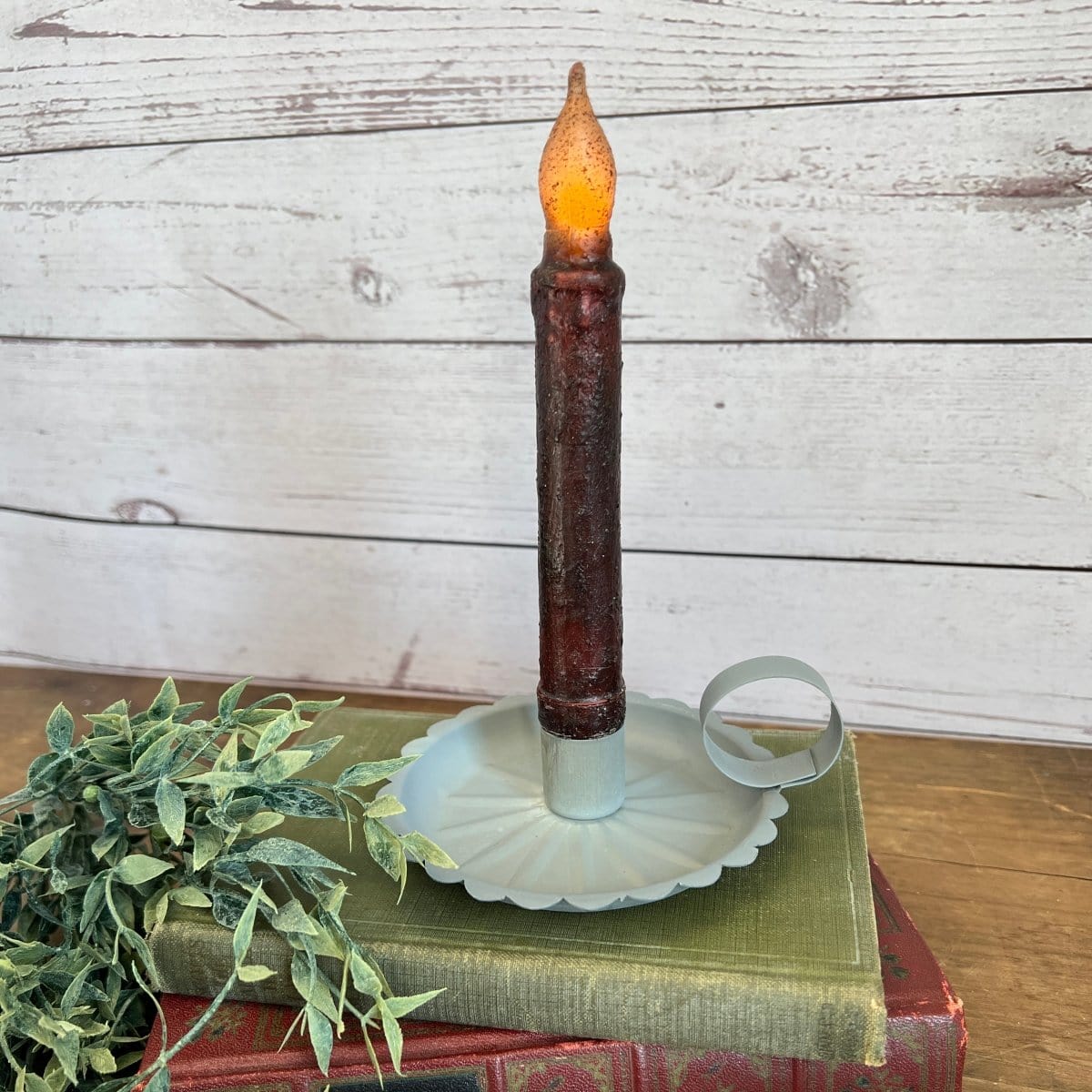 Starburst Candle Pan In Gray Candle Holder For Taper Candles-Pine Creek-The Village Merchant