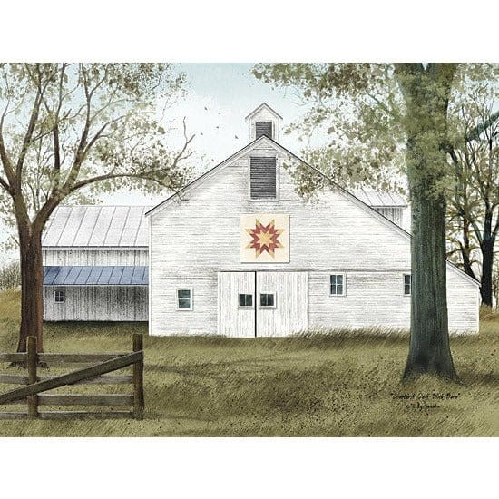 Penny Lane Publishing Starburst Quilt Block Barn By Billy Jacobs Art Print - 12 X 16