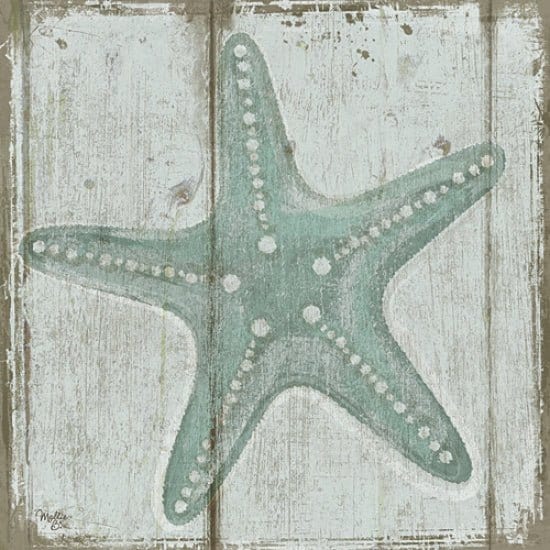 Penny Lane Publishing Starfish By Mollie B Right Art Print - 12 X 12