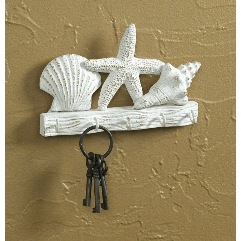 Starfish Shells Key Hook 5 Hooks-Park Designs-The Village Merchant