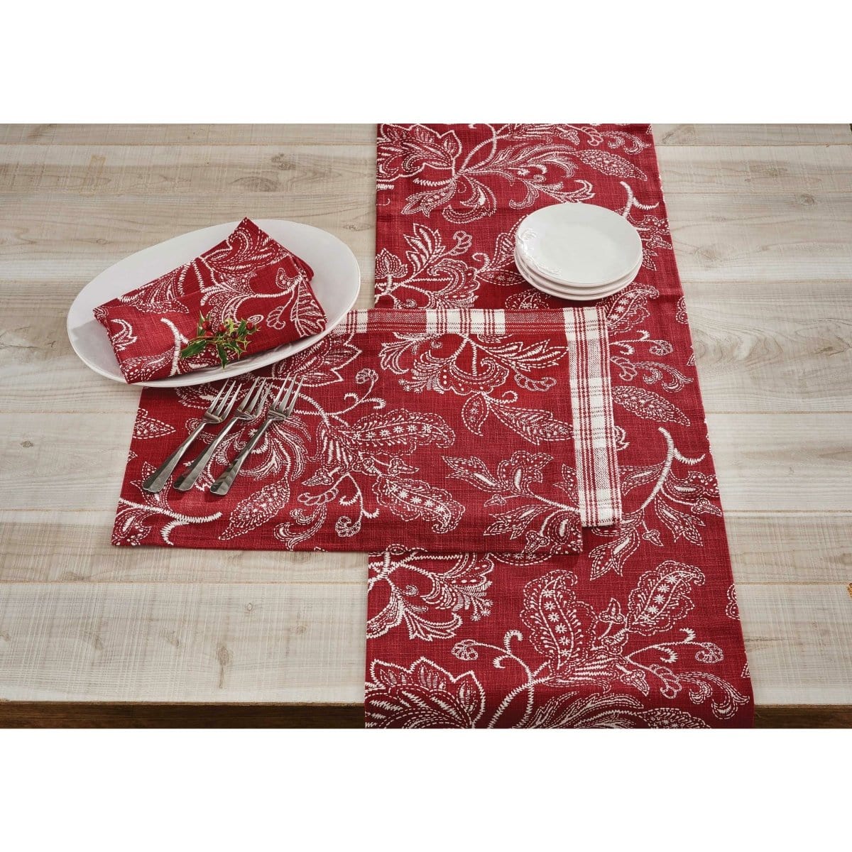 Stitches In Red Placemat-Park Designs-The Village Merchant