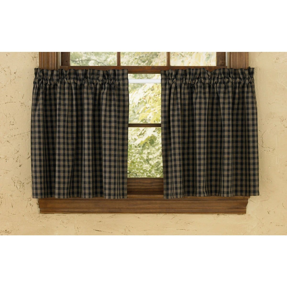 Sturbridge Border In Black W/ Star Tier Pair 36&quot; Long Lined-Park Designs-The Village Merchant