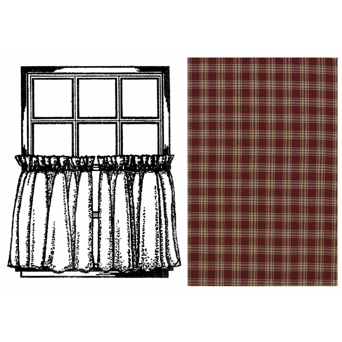 Sturbridge Border In Wine W/ Live Tier Pair 24&quot; Long Lined-Park Designs-The Village Merchant