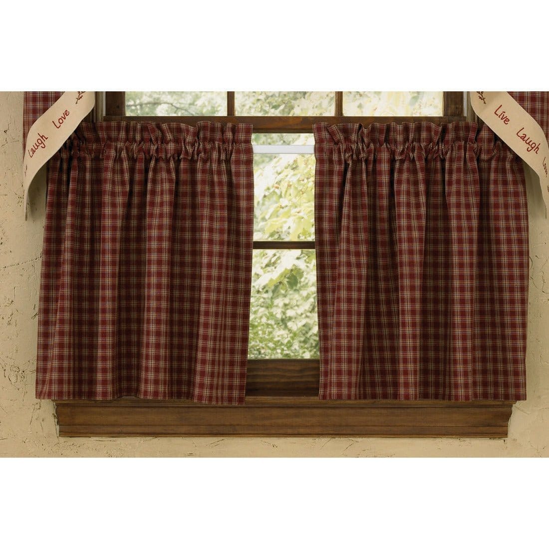 Sturbridge Border In Wine W/ Live Tier Pair 24&quot; Long Lined-Park Designs-The Village Merchant