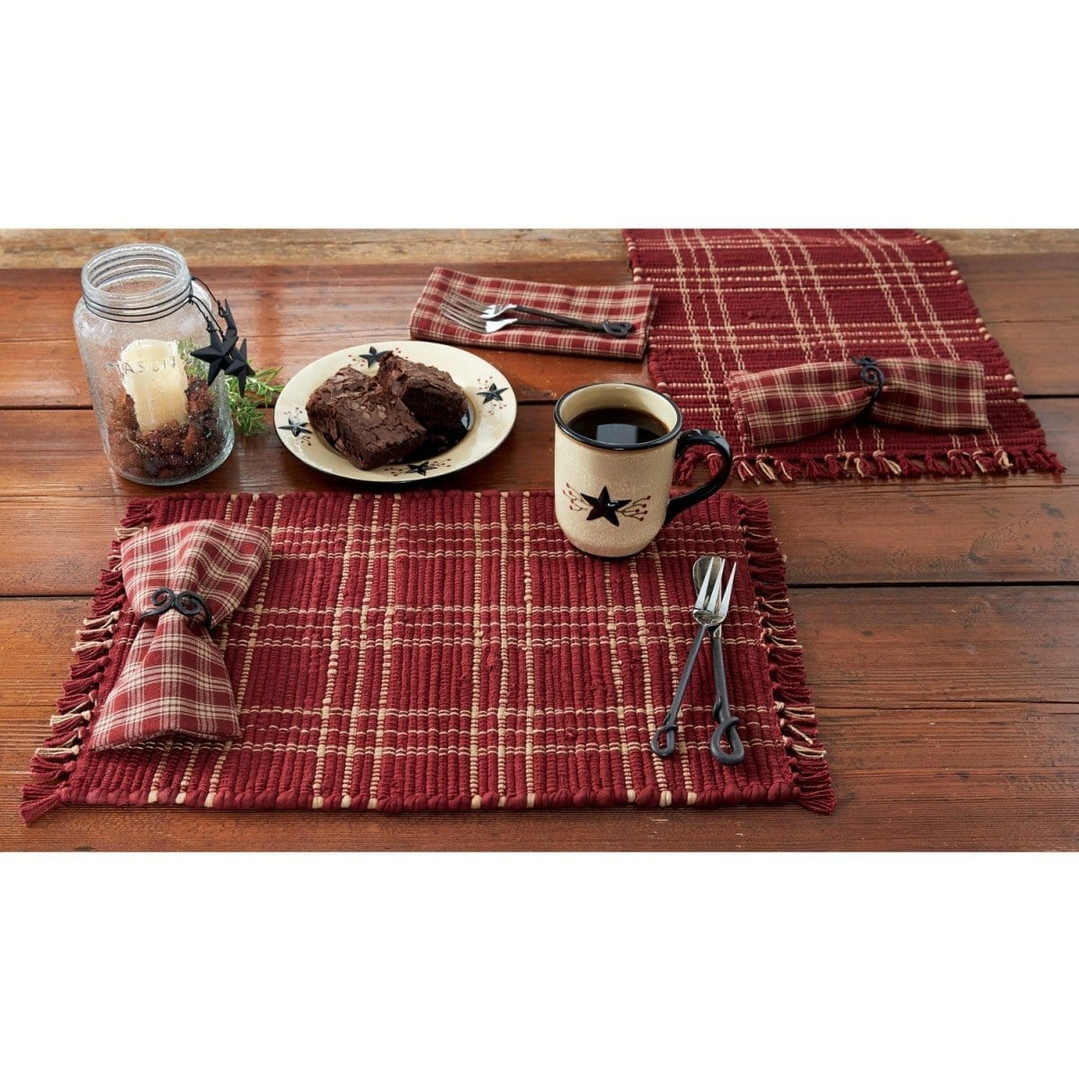 Sturbridge Chindi in Wine Chindi Placemat-Park Designs-The Village Merchant