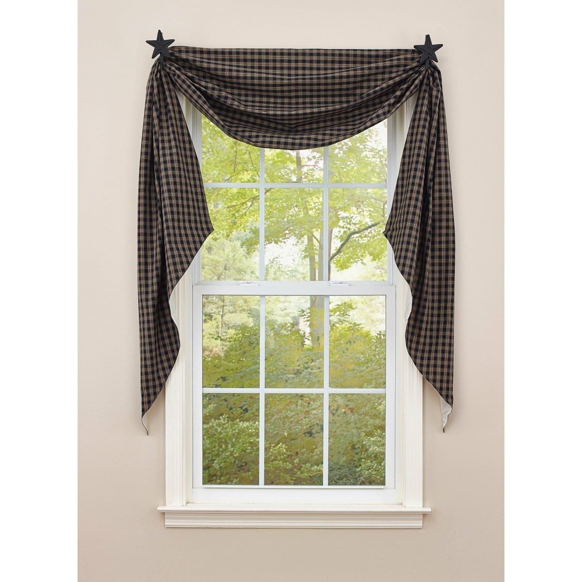 Sturbridge In Black Fishtail Swag Lined-Park Designs-The Village Merchant