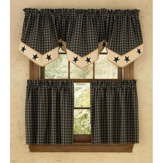 Sturbridge In Black Tier Pair 24" Long Unlined-Park Designs-The Village Merchant