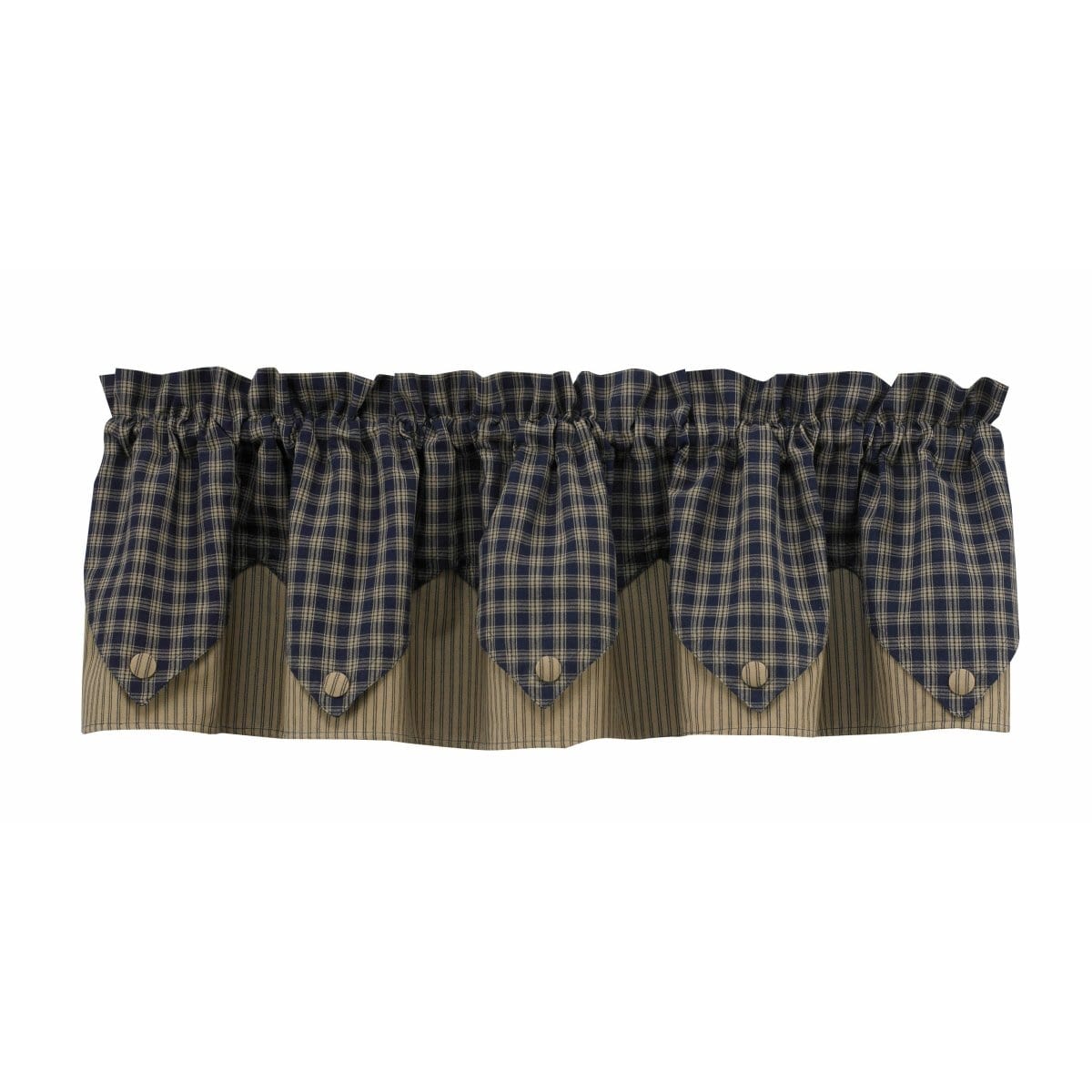 Sturbridge In Navy Point valance Lined-Park Designs-The Village Merchant