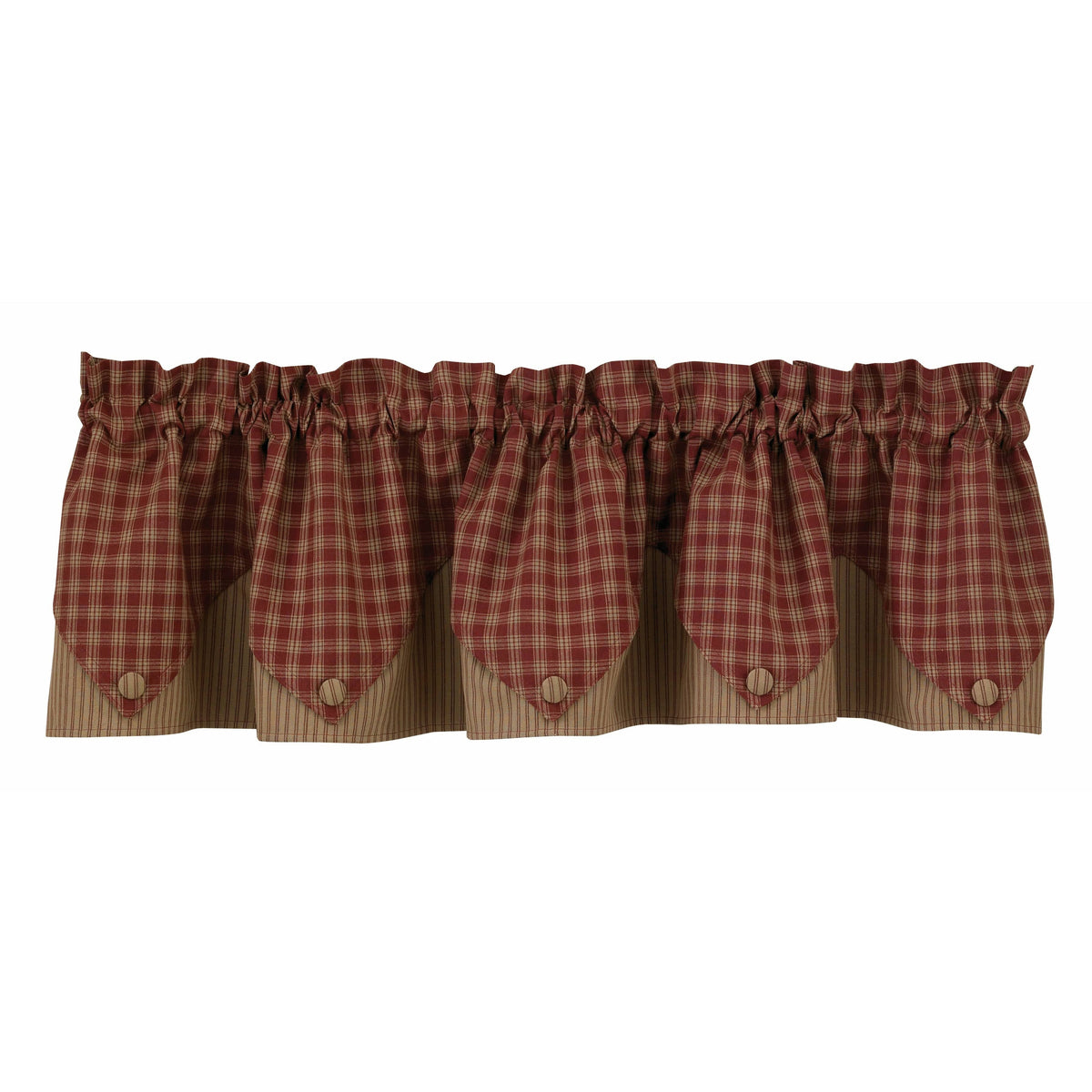 Sturbridge In Wine Layered Point valance Lined-Park Designs-The Village Merchant