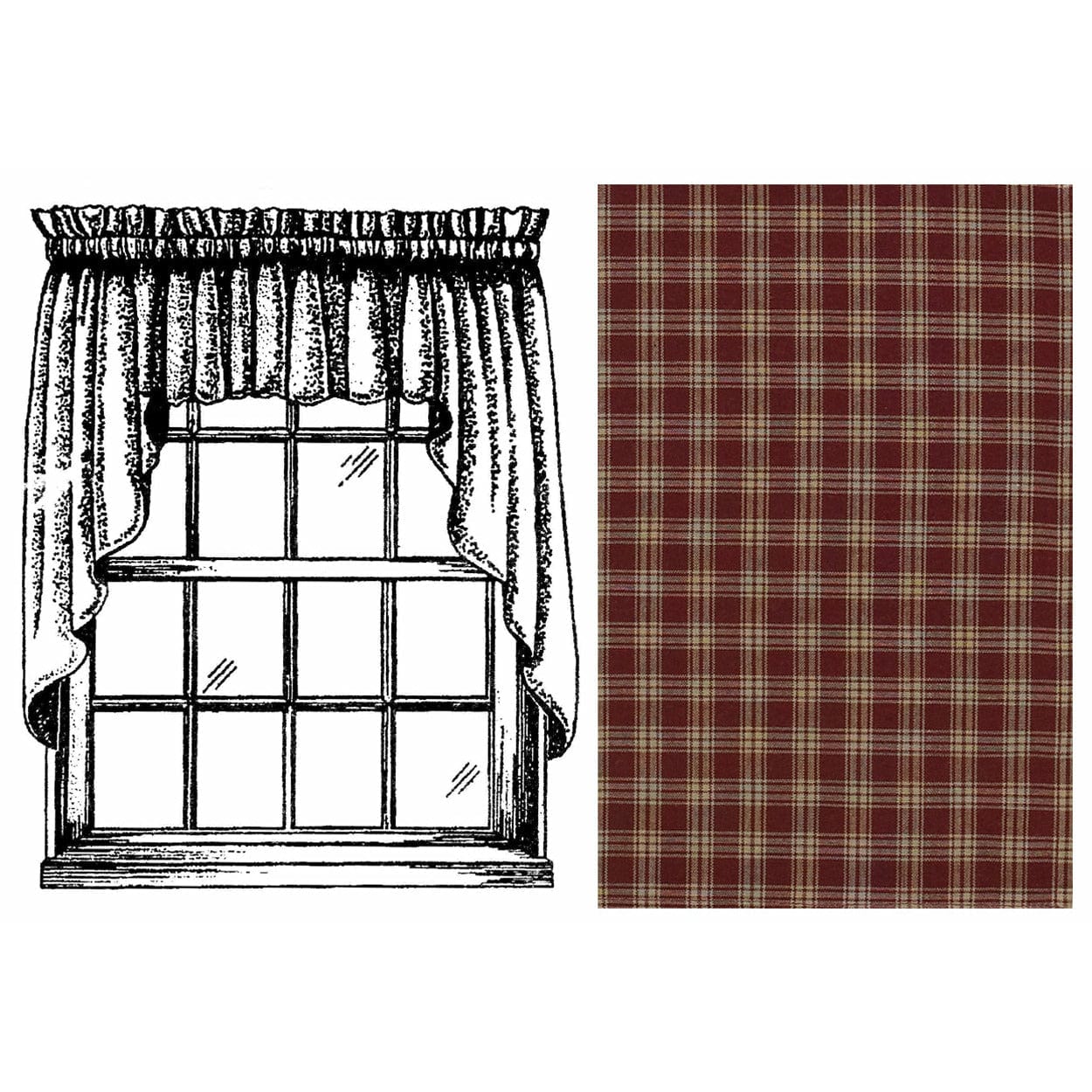 Sturbridge In Wine Swag Pair 36" Long Unlined-Park Designs-The Village Merchant
