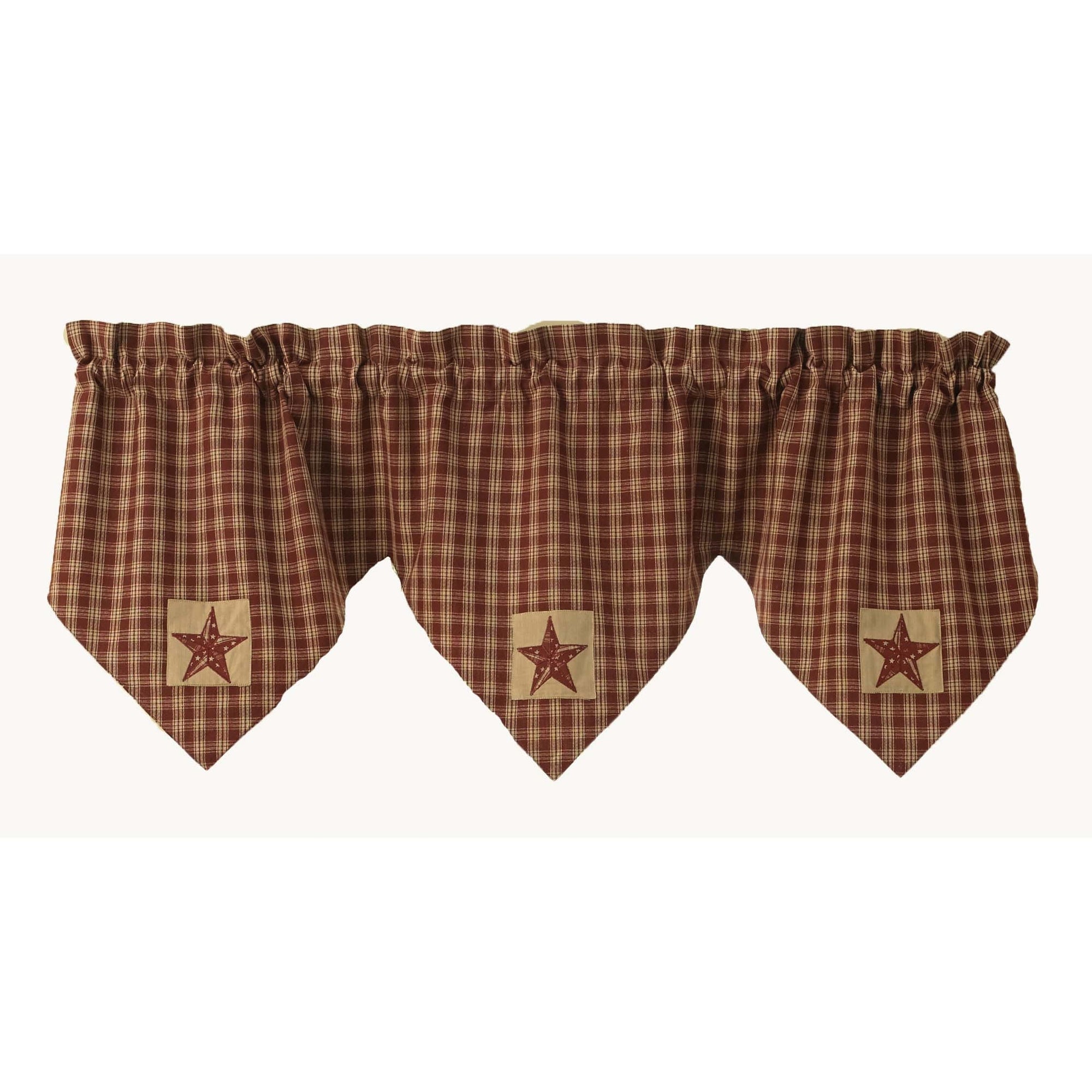 Sturbridge Patch In Wine Point valance Lined-Park Designs-The Village Merchant