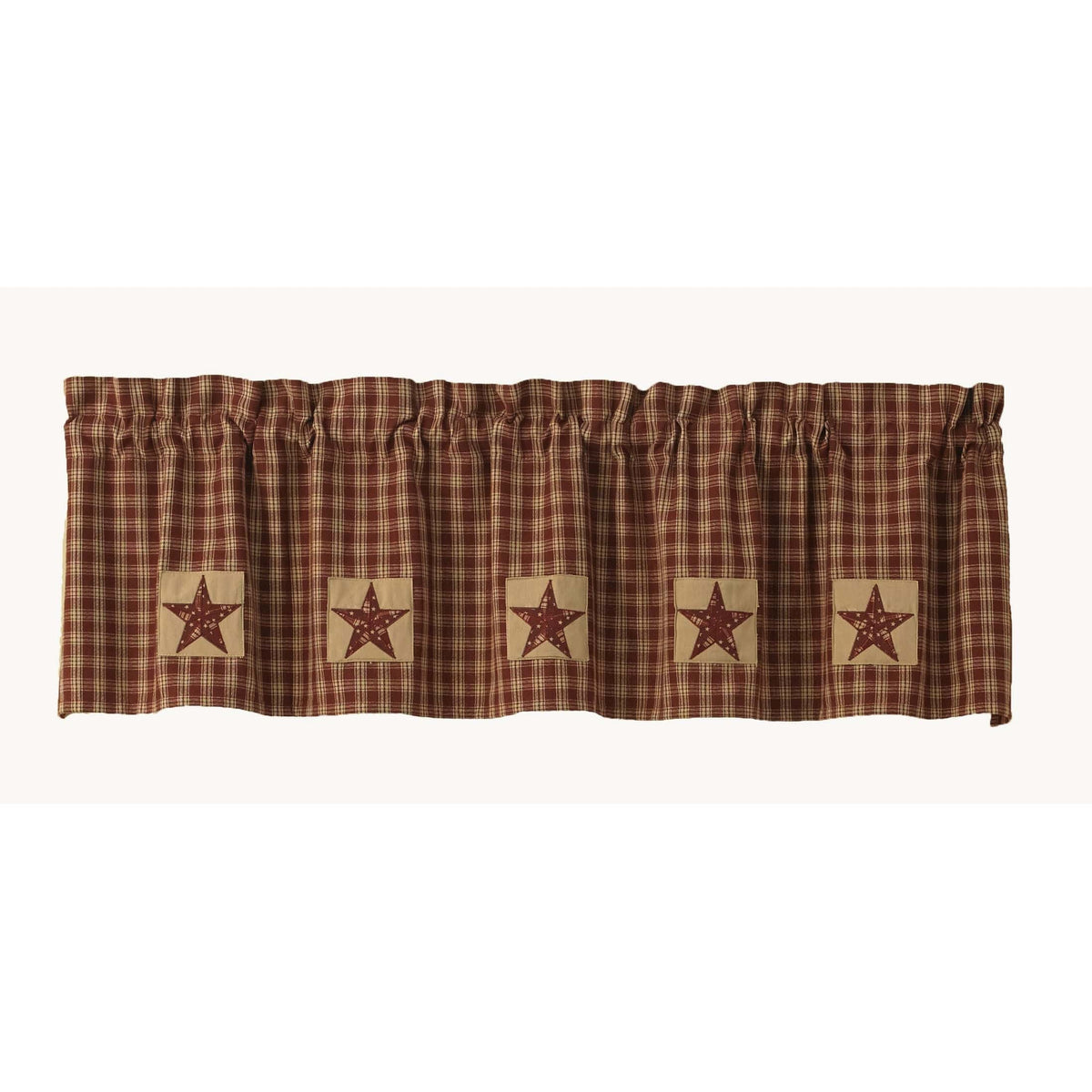 Sturbridge Patch In Wine Valance Lined-Park Designs-The Village Merchant