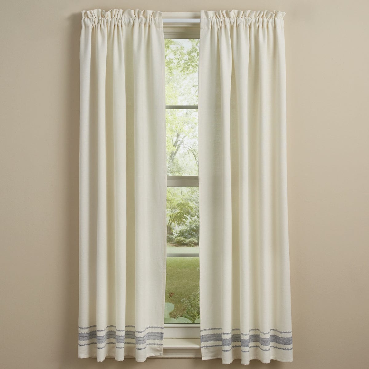 Summer Breeze Panel Pair With Tie Backs 63&quot; Long Unlined-Park Designs-The Village Merchant