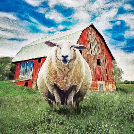 Penny Lane Publishing Sunday Afternoon Sheep Pose By Bluebird Barn Art Print - 12 X 12