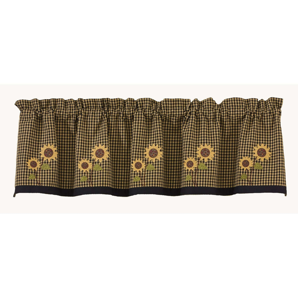 Sunflower Check Valance Lined-Park Designs-The Village Merchant