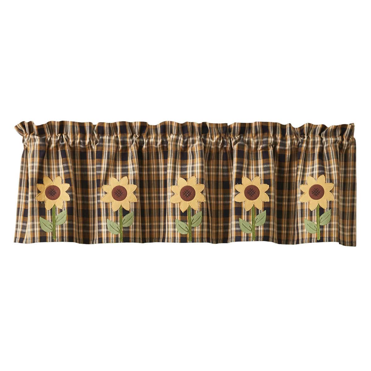 Sunflower In Bloom Appliqued Valance Lined-Park Designs-The Village Merchant
