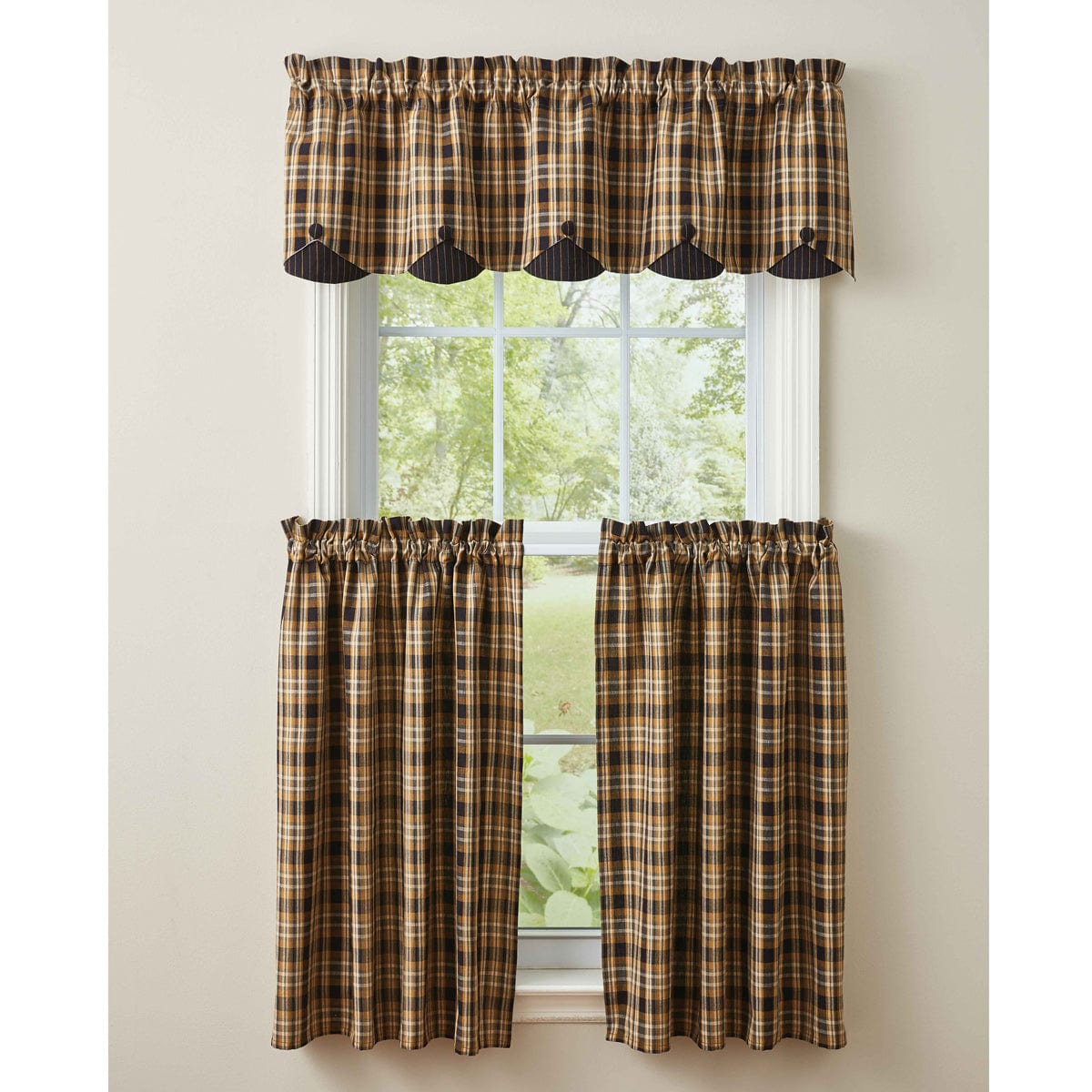 Sunflower In Bloom Scalloped Valance Lined-Park Designs-The Village Merchant