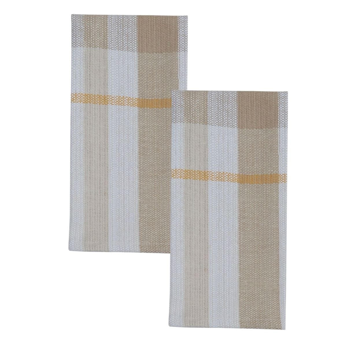 Sunflower Plaid Dishtowel Set of 2