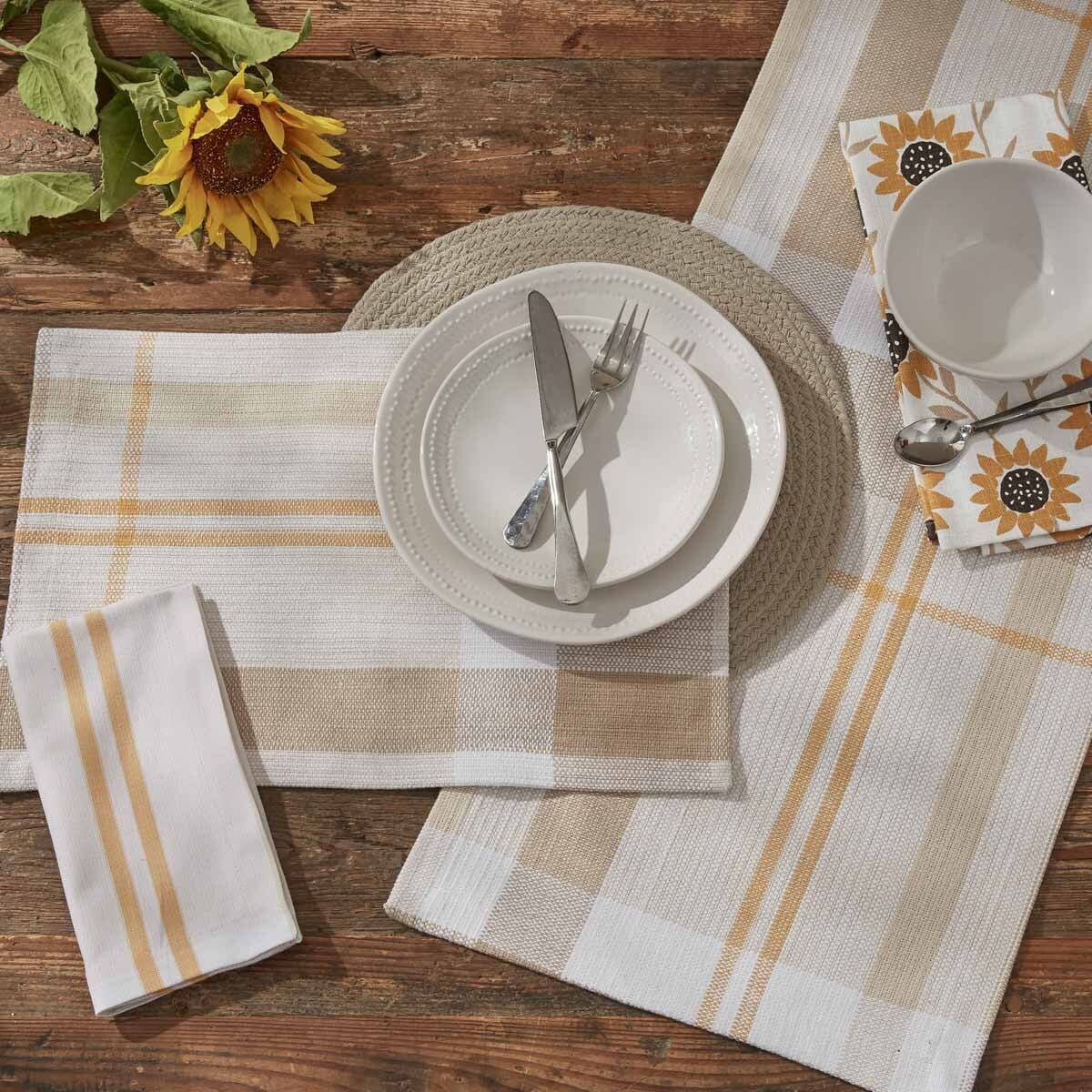 Sunflower Plaid Placemat Set of 2