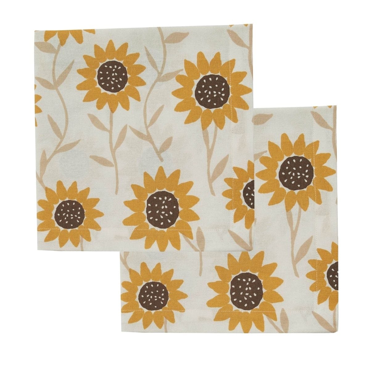 Sunflower Print Napkin Set of 2