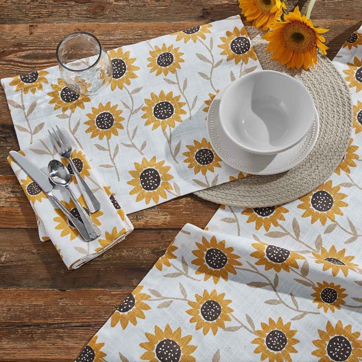 Sunflower Print Placemat Set of 2