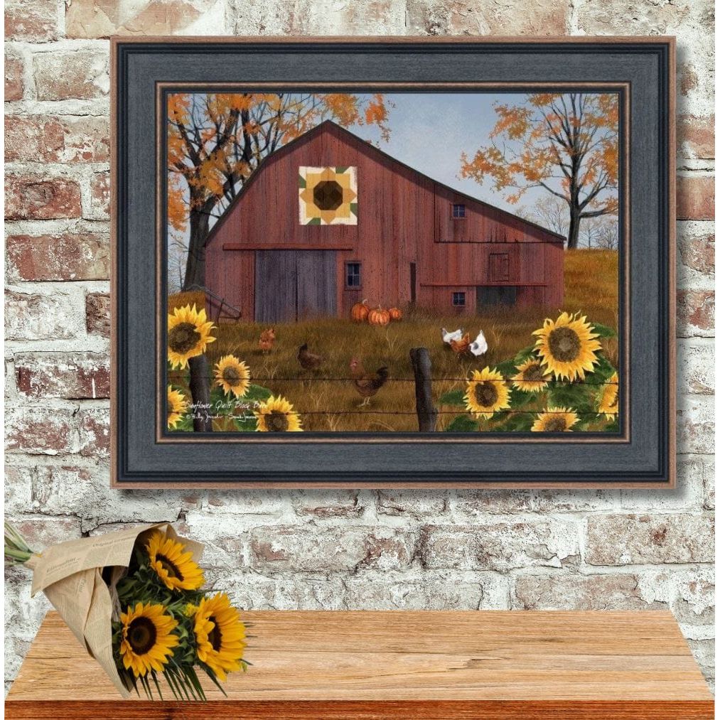 Sunflower Quilt Block Barn By Billy Jacobs &amp; Sarah Jacobs