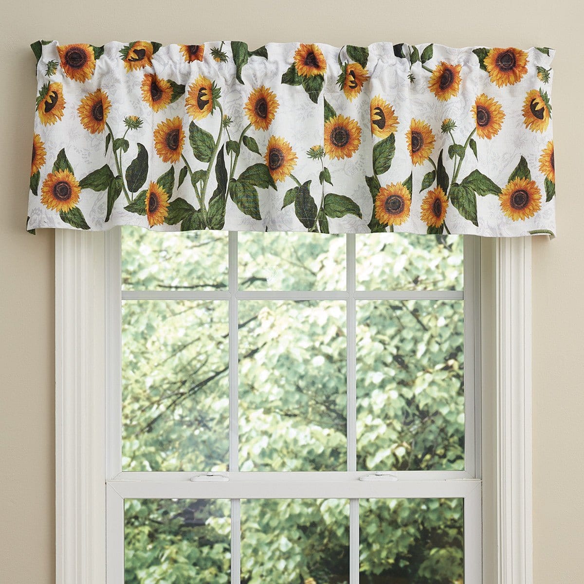 Sunflower Toile Printed Valance Unlined-Park Designs-The Village Merchant