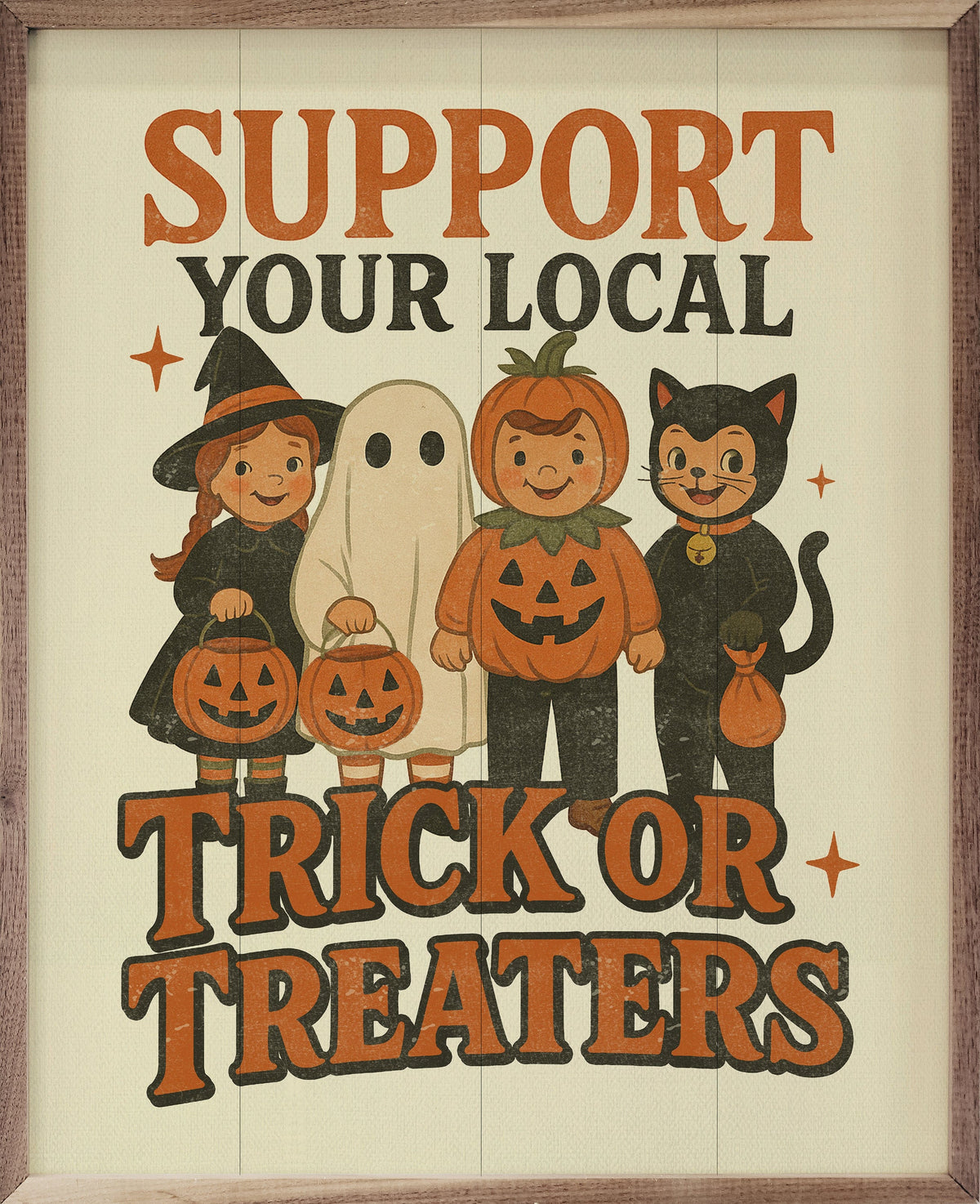 Kendrick Home Walnut Frames 8x10 Support Your Local Trick Or Treaters