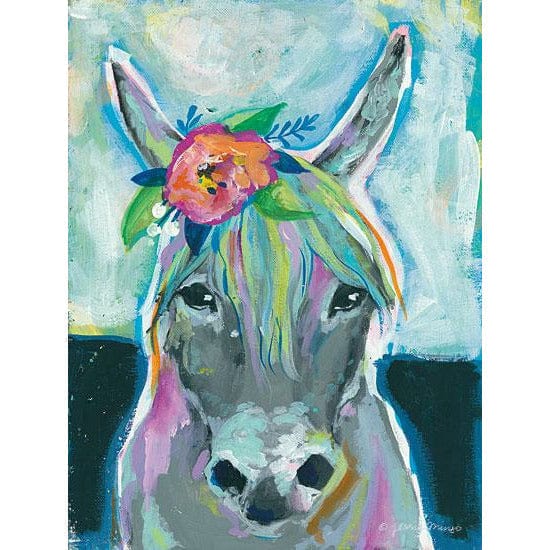 Penny Lane Publishing Sweet Donkey By Jessica Mingo Art Print - 12 X 16