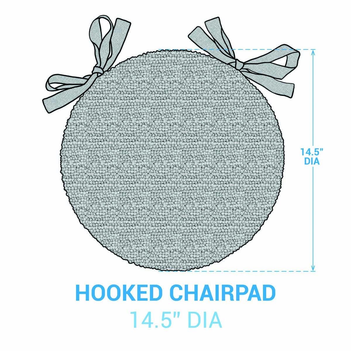 Park Designs Chair Pad Sweet Land of Liberty Hooked Chair Pad 14.5" Diameter Round