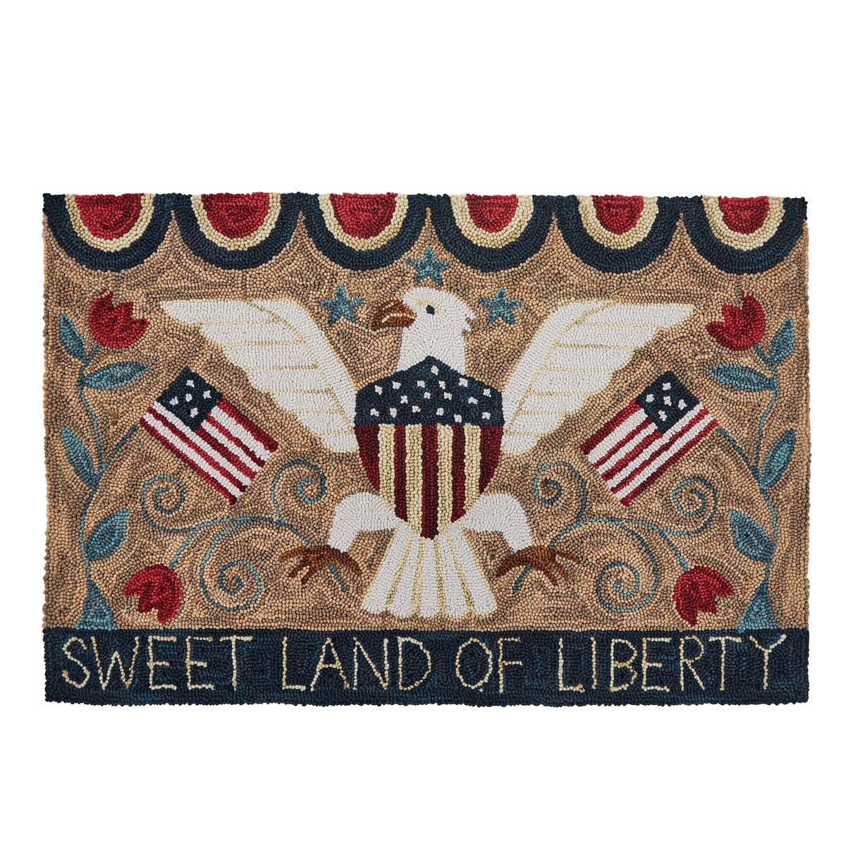 Park Designs Rug Sweet Land of Liberty Hooked Rug 24" x 36" Rectangle