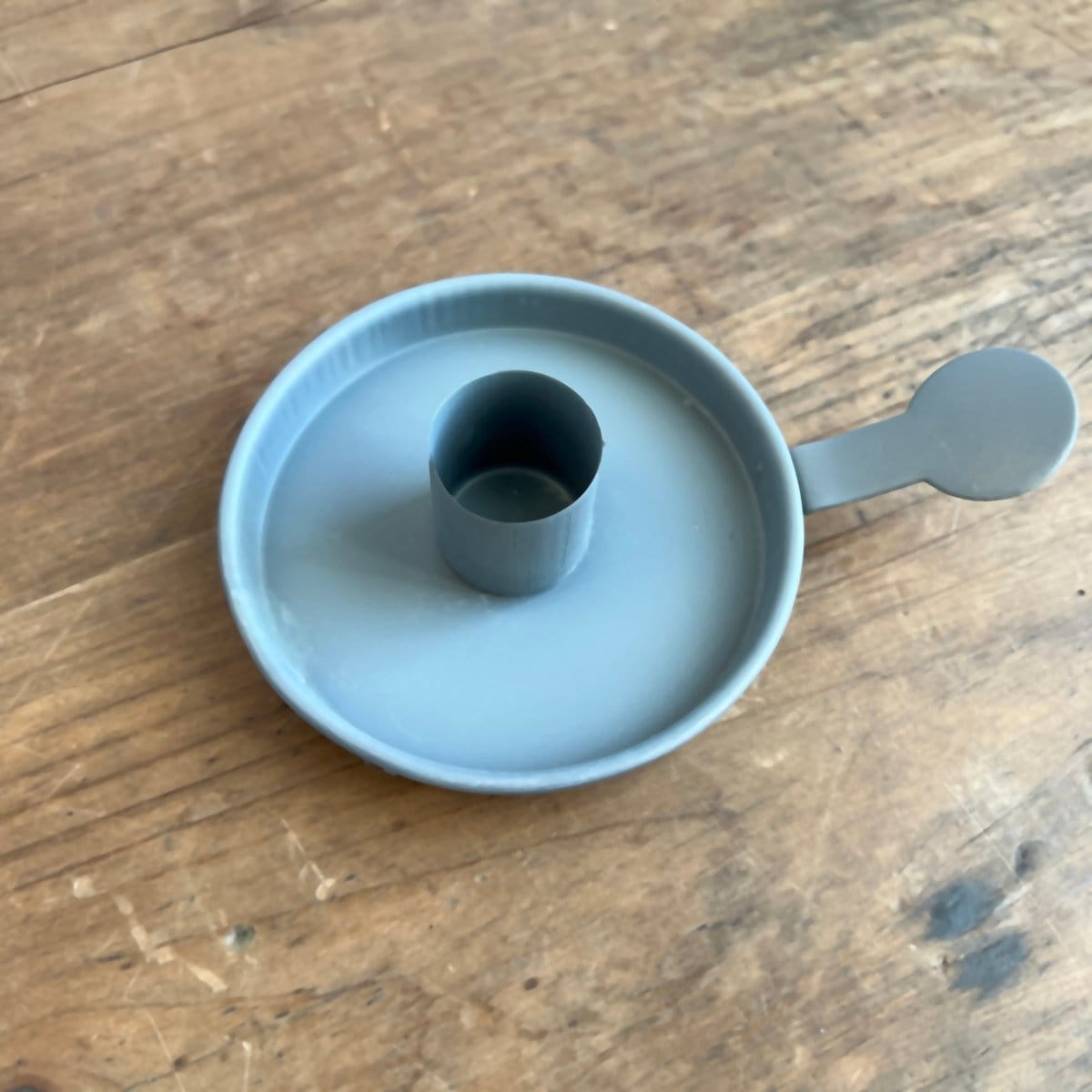 Tab Candle Pan In Gray Candle Holder For Taper Candles-Pine Creek-The Village Merchant