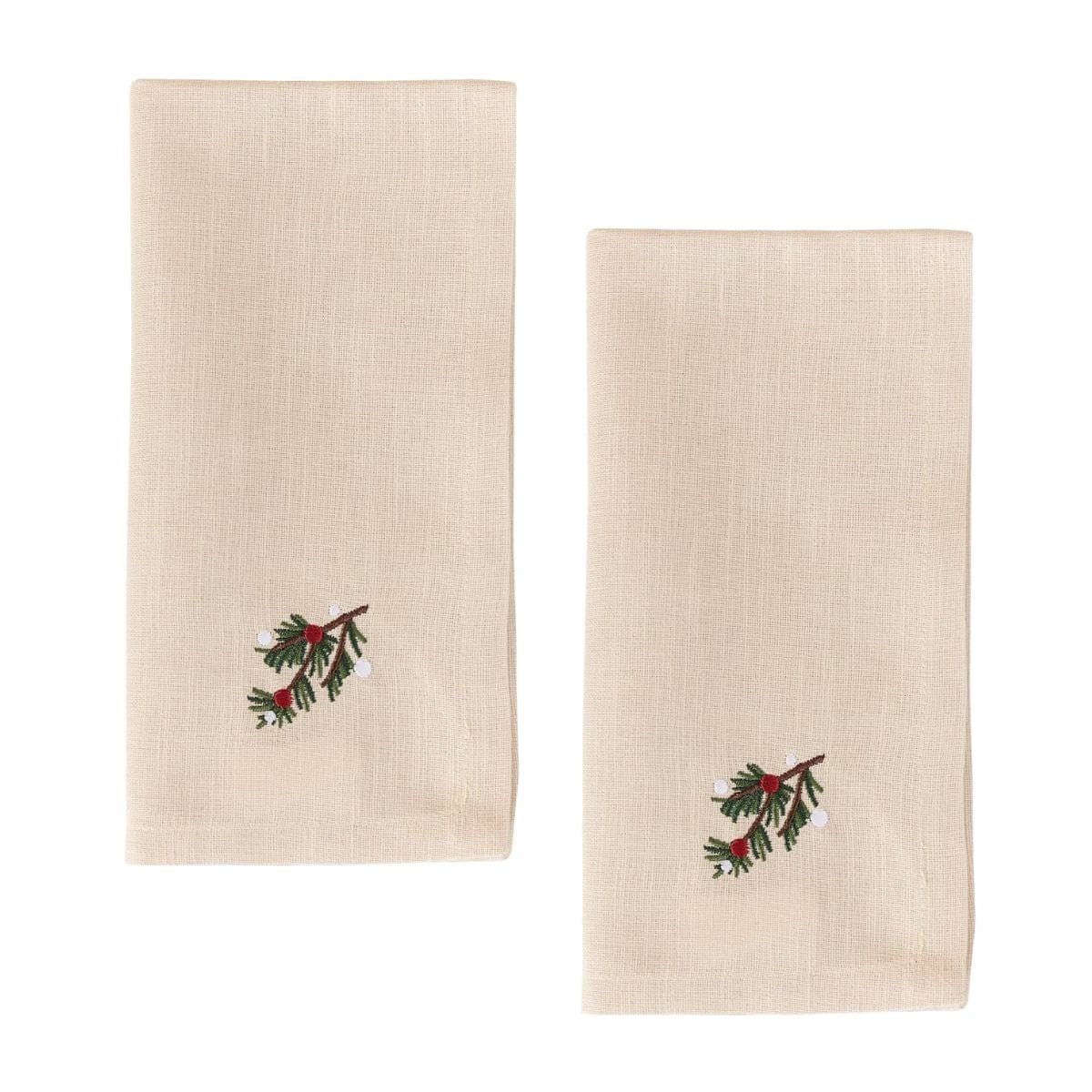 Tannenbaum Embroidered Napkin Set of 2