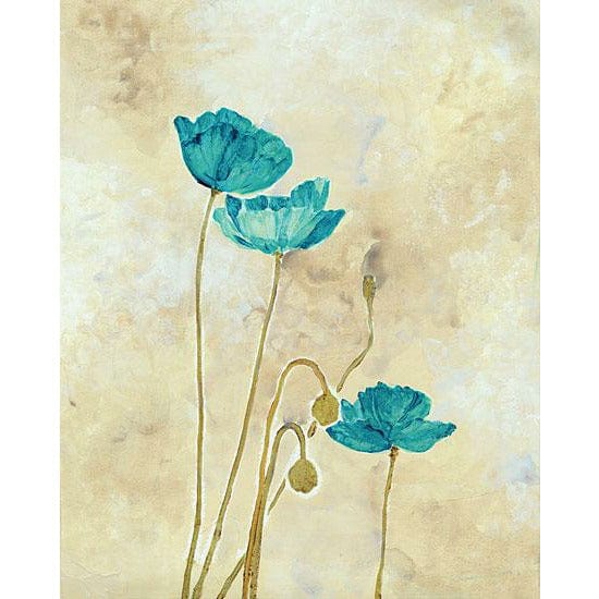 Penny Lane Publishing Tealqoise Flowers II By JG Studios Art Print - 12 X 16