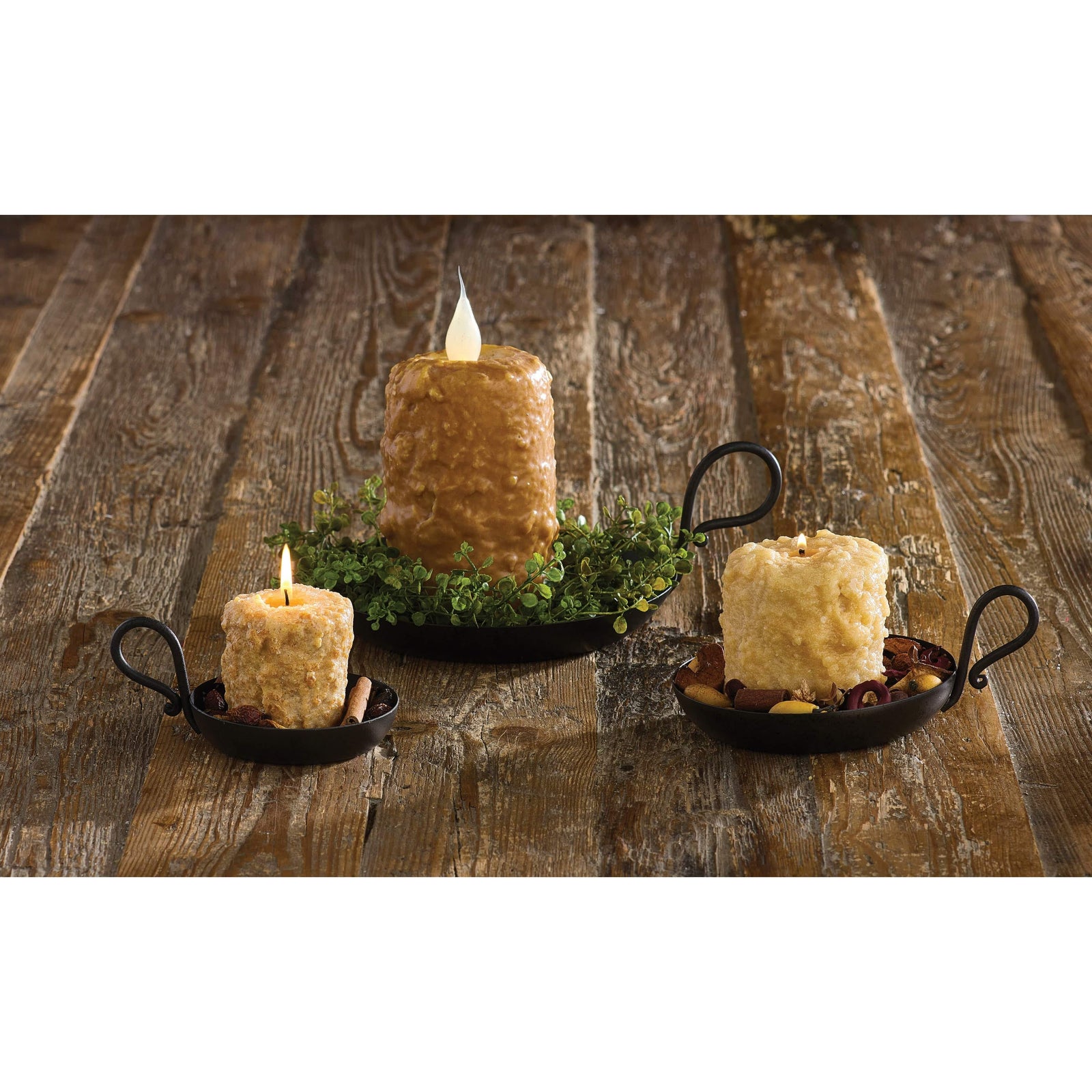 Teardrop Handle Metal Medium Candle Pan For Pillar, Votive or Tealight Candles-Park Designs-The Village Merchant